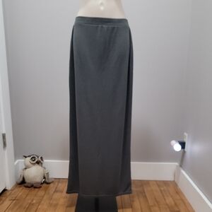 Classic Gray Maxi Skirt - Women's Long Straight Skirt Sz S